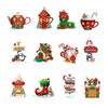 Yousheng 12/24/36Pcs Christmas Wooden Hanging Decoration Farmhouse Rustic Holiday Party Winter Xmas Tree North Pole Hanging Ornament Sign