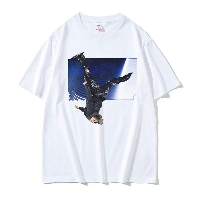Ilia Malinin Quad Jump Vintage Graphic T Shirt Unisexs Casual Oversized Fashion Cotton Tshirts Y2k Unisex ONeck Clothing Tshirt