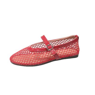 Large Flat Hollow Sandals For Women's Summer Fishing Net Shoes
