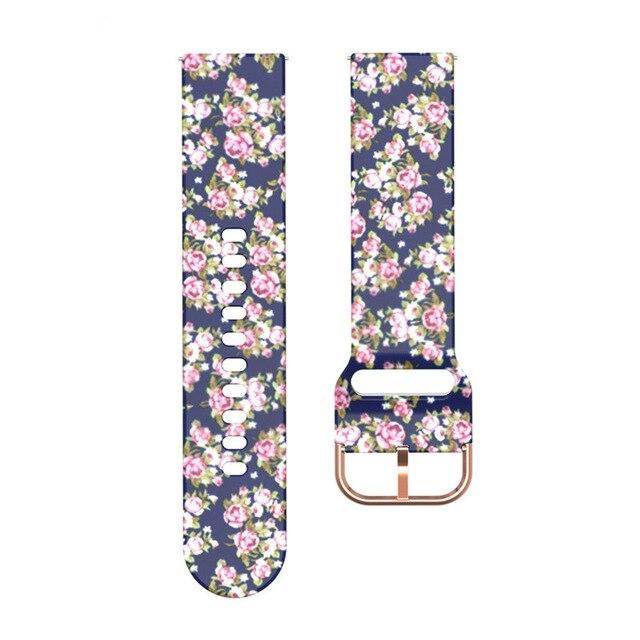 20mm 22mm Silicone Strap For Samsung Galaxy Watch Gear S3 Active 2 Graffiti Style Strap For Garmin Watch Moto 360 HuaMi Amazfit Bip Huawei Watch Band