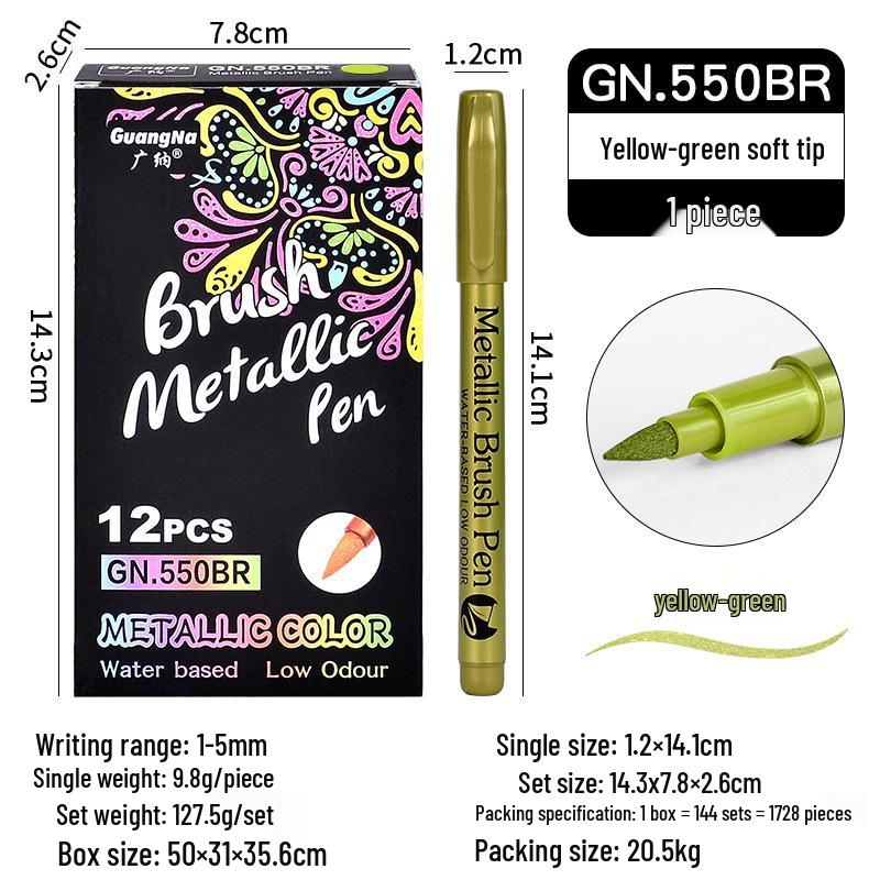 Metallic Color Craft & Graffiti Soft Tip Pen - 550B Signature & Sealing Wax DIY Marker