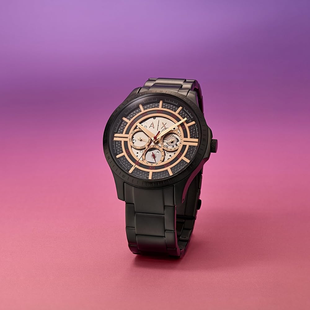 Armani Exchange AX2465 Men's Watch Black Stainless Steel Casual Timepiece