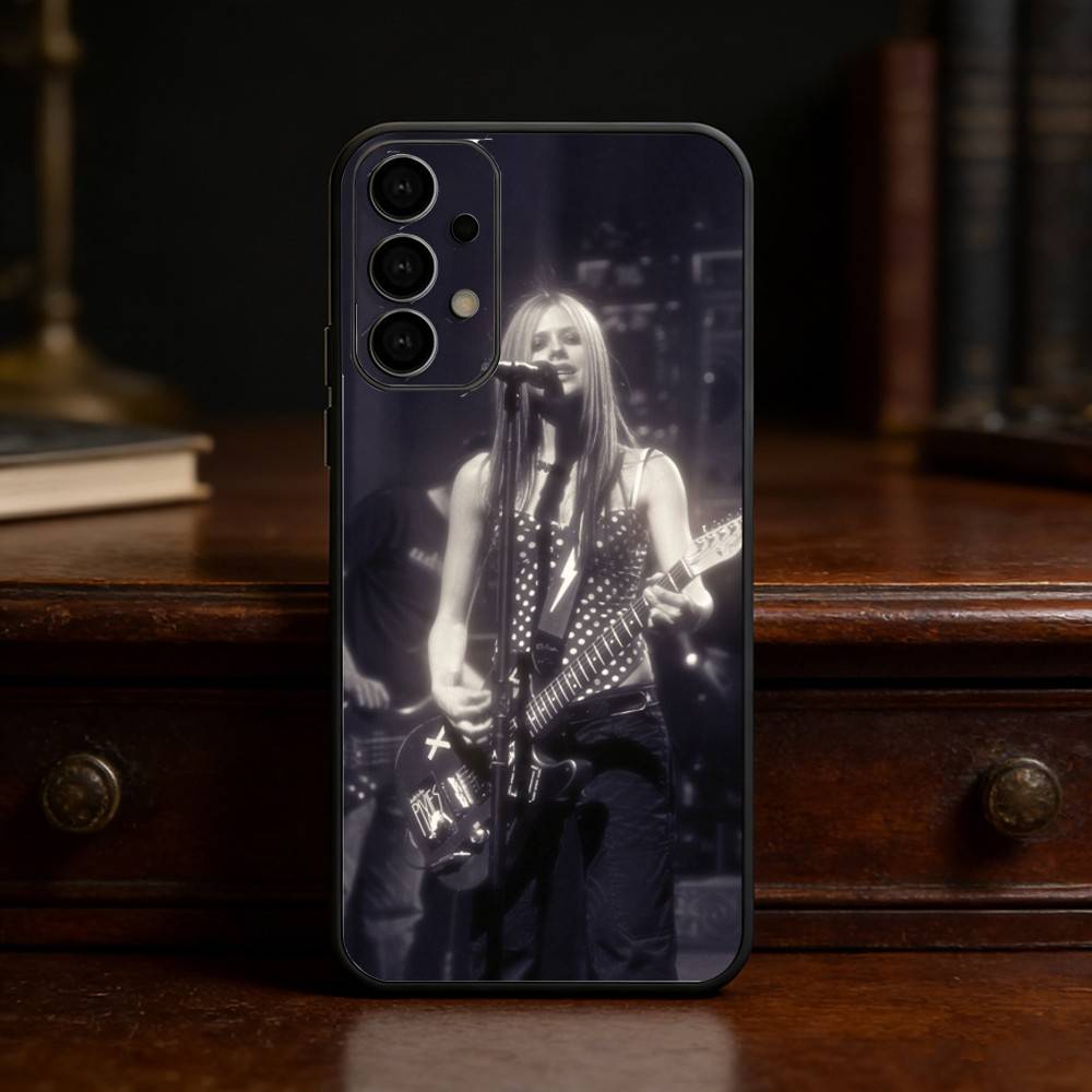 Star Singer Avril Lavigne Phone Case For Samsung S25,24,23,22,30,21,10,9,Ultra,Plus,Lite Soft Black Case