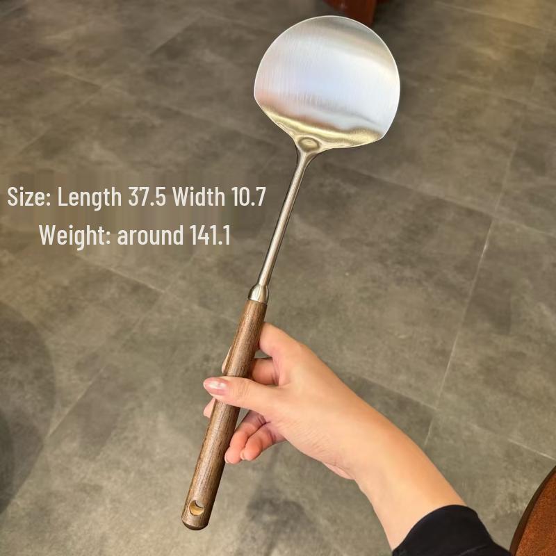 

Zhi Shi Stainless Steel Walnut Handle Mushroom Spatula