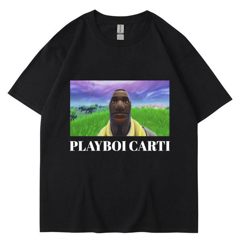 

Rapper Playboi Carti Funny Meme Print T-Shirt Men Women Oversized T Shirts Hip Hop Rap Style Cotton Casual T-Shirts S