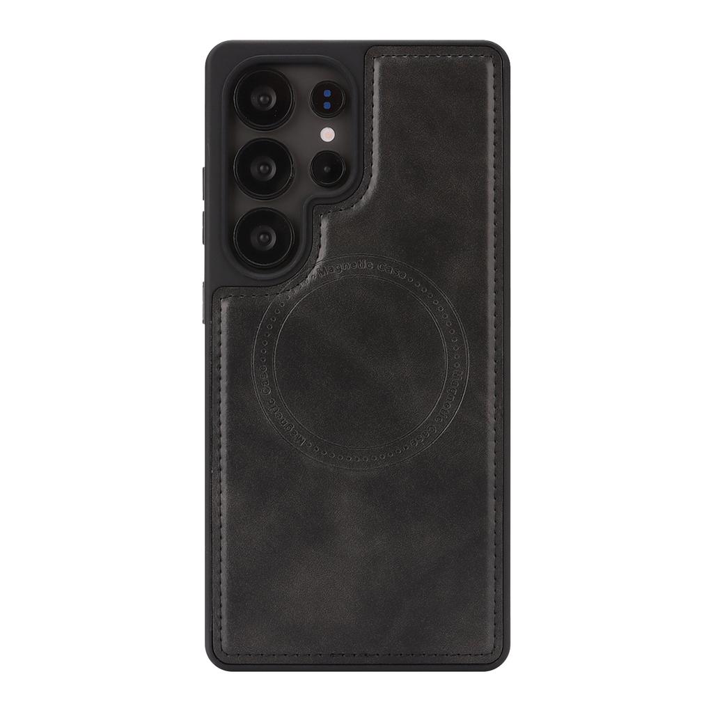 Magnetic Wireless Charging Phone Case for Samsung S24 - 25 Series, 8 - Color Vegan PU Leather, All - Round Shockproof Protection