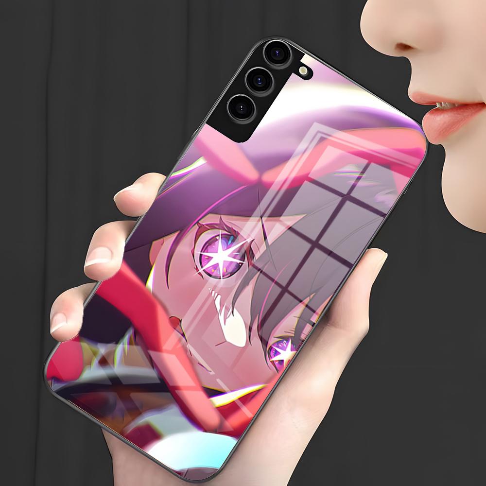 Hoshino Ai Oshi No Ko Phone Case For Samsung S26 S25 Plus S20 S20 Plus S22 Ultra S23 FE S21 Plus S21 Ultra Glass Cover