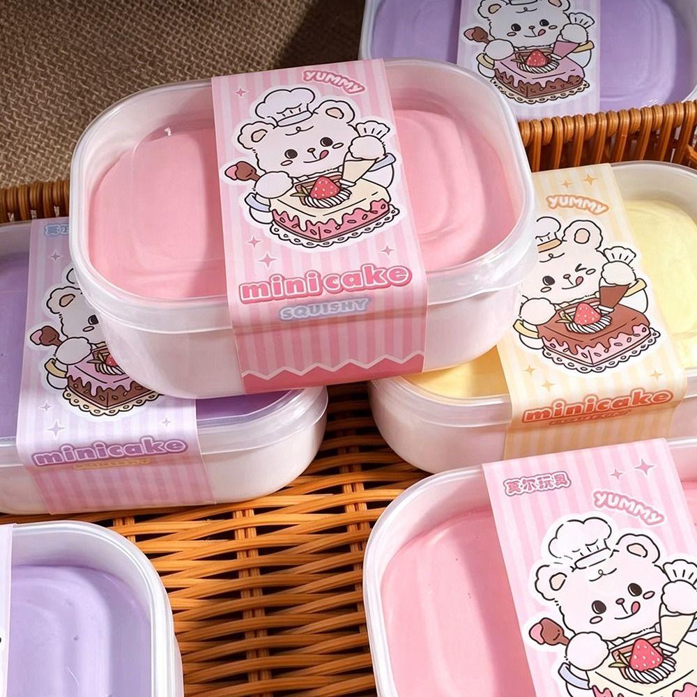 Kneading Design Simulation Cake Box PU Ball Material Squishy Sensory Toy  Office Desk