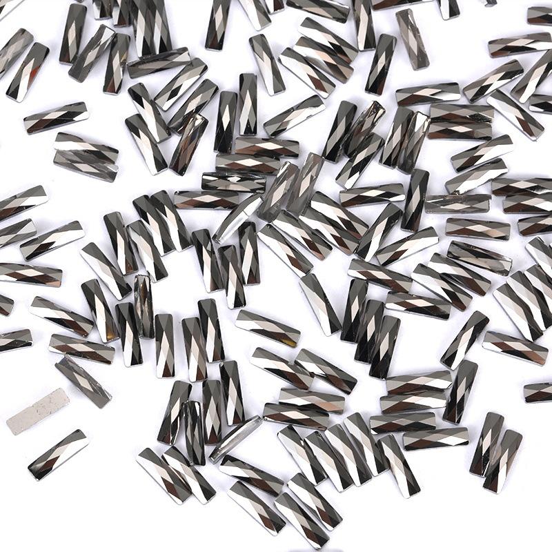 Mine Black Electroplating Color Nail Art Flat Bottom Jewelry Special-Shaped Diamond Diy Manicure Nail Ornament Nail Art Diamond