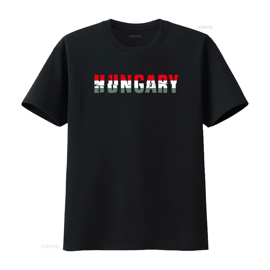 Hungary T Shirt Magyarorsz G Hungarian Flag Coat Of Arms Patriotic Vintage Washed Soft Designer Clothes Unisex Breathable