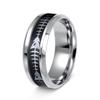 European and American Men's New Trendy Jewelry Fishbone Patch Ring