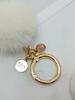 [Maia] Mink Fur Keyring & Charm - Ivory