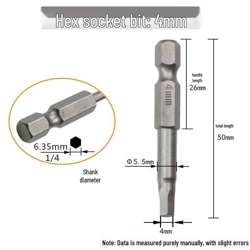 Sechskant Starke Magnetische S2 Schraubendreherbit für Handbohrmaschinen und Elektrische oder Pneumatische Schraubendreher