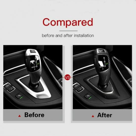 1pc For BMW F34 F35 3gt 5gt Series Carbon fiber style Car Gear Shift trim decals