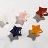 1pc Natural Crystal Furniture Handle Brass Drawer Knob Star Shape Pink White Handles For Kitchen Wine Cabinet Door Cupboard Pull