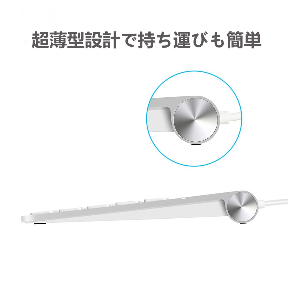 Kabelgebundenes Ziffernblock-Anschluss mit HUB USB-Hub 18 Tasten Ergonomisch Schlank Leise Mini Kompaktes Gerät Kompatibel mit Computern Typ-C/USB-A