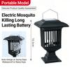 1 Pcs Solar Bug Zapper Outdoor Indoor Waterproof Mosquito Killer Lamp with White and UV Light Portable Cordless Mosquito Insect