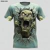 Halloween Men's Skull Zombies Bone T Shirt Short Sleeve 3D Print Crew Neck Gothic Style Tops