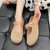 Baotou half slippers women's summer outer wear new fashion bohemian inner height increase niche hollow sandals