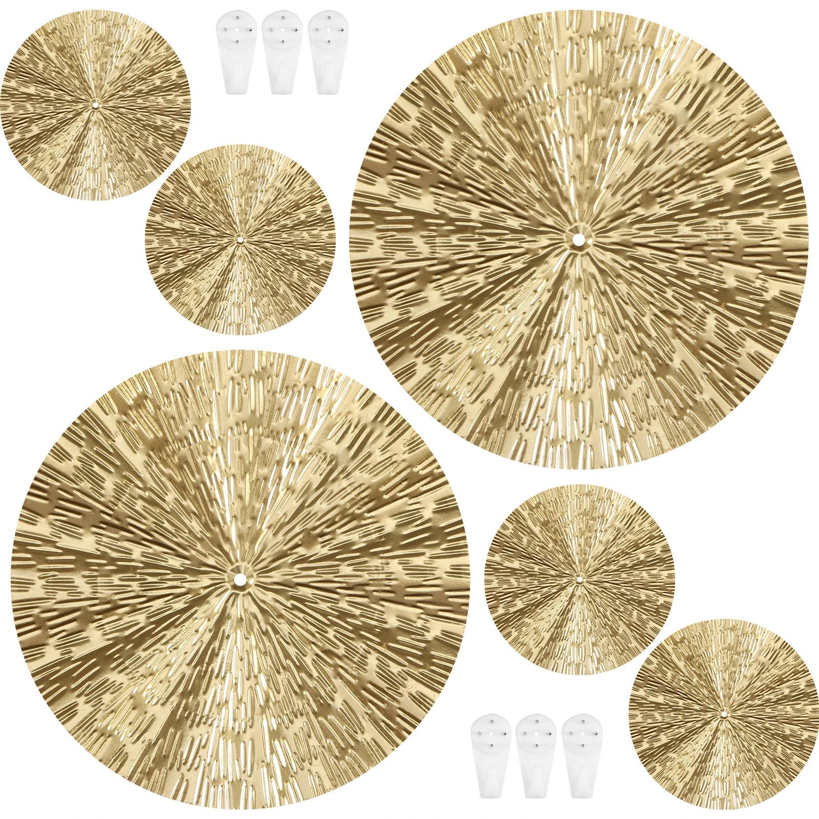 5-7 шт. Золотая настенная корзина Декор Подвесная металлическая настенная корзина Декор Нордическая круглая настенная подвесная декорация для гостиной Украшение