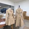 Medium and Long Waist Large Skirt Trench Coat Women's Autumn Thin Sweet and Spicy Temperament Coat