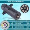 2 PCS 7 Pin Trailer Plug with Waterproof Seal Heavy Duty 7 Way Round PLUG-2PC