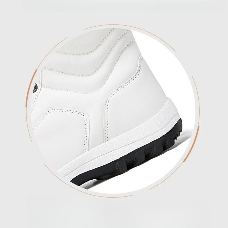 Zimní Nové Dámské Kozačky Boty se silnou podrážkou Teplé Sněhule s vysokým střihem Outdoor Bílý plyš Pohodlné Vodotěsné Kožešinové vycházkové boty