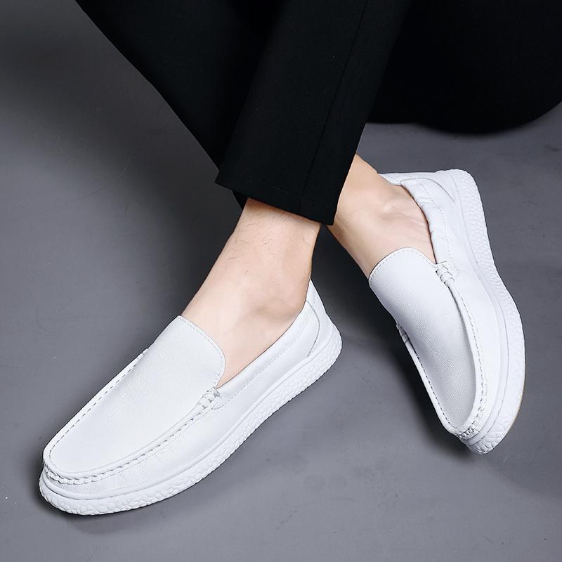 Brand Leather Casual Shoes Men Shoes Design Sneakers Man Business Daily Commute Leather Shoes Loafers Driving Moccasins