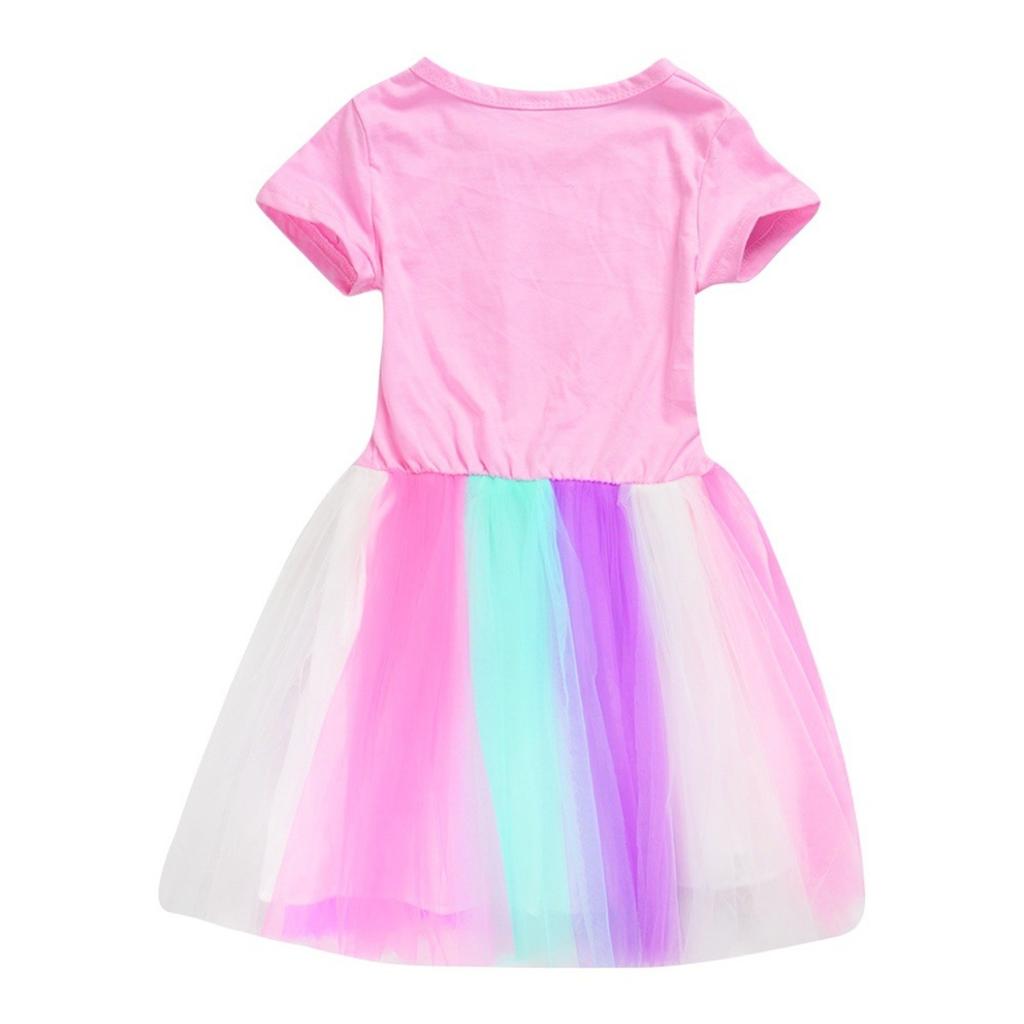 Children Princess Dress Summer Anime Cartoon Kids Girls Lace Mesh Skirt Baby Birthday Party Dresses Gifts