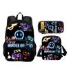 Murder Drones Round Front Bag Backpack Pen Bag Shoulder Bag 3Pcs Set Versatile  Boy or Girl School Birthday Best Gift