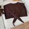 Stylish Cropped Shoulder Wrap Scarf Lightweight Polyester Shawl Elegant Women's False Collar Fashion Outerwear