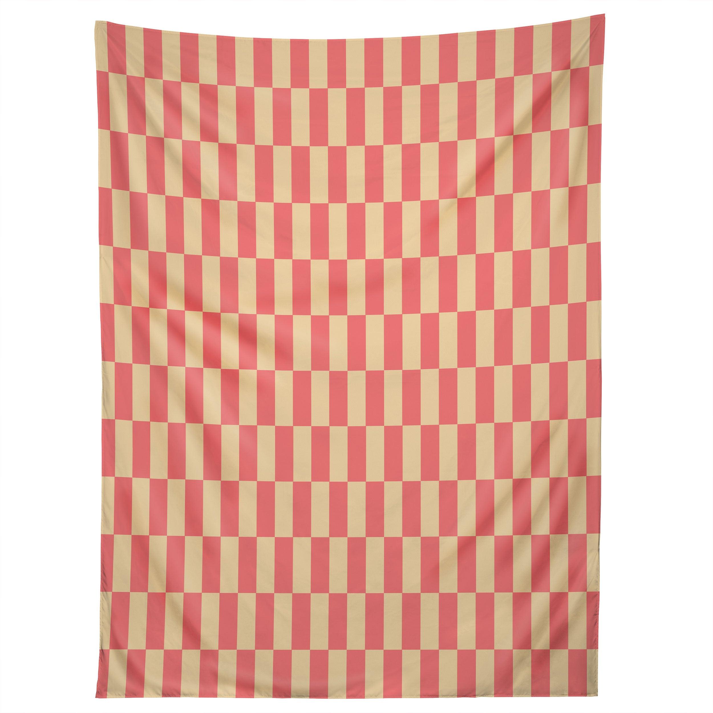NARROW CHECK PATTERN RETRO CO tapestry 75x100