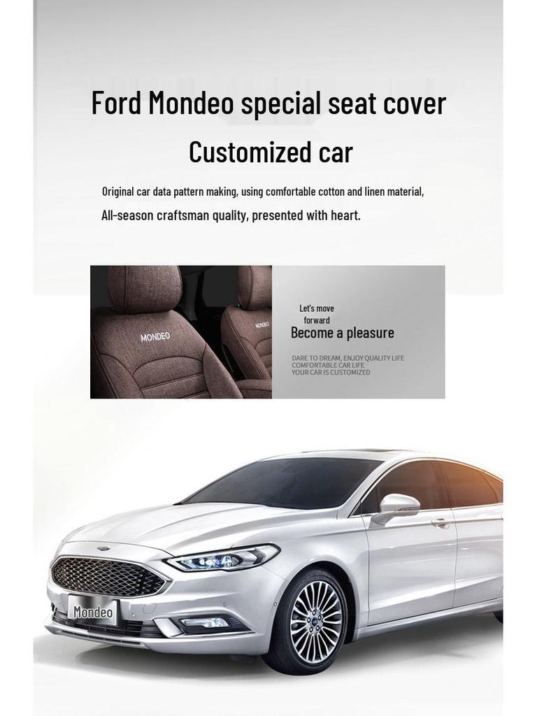 Ford Mondeo Linen Car Seat Cover for Five-Seater – All-Season Full Surround