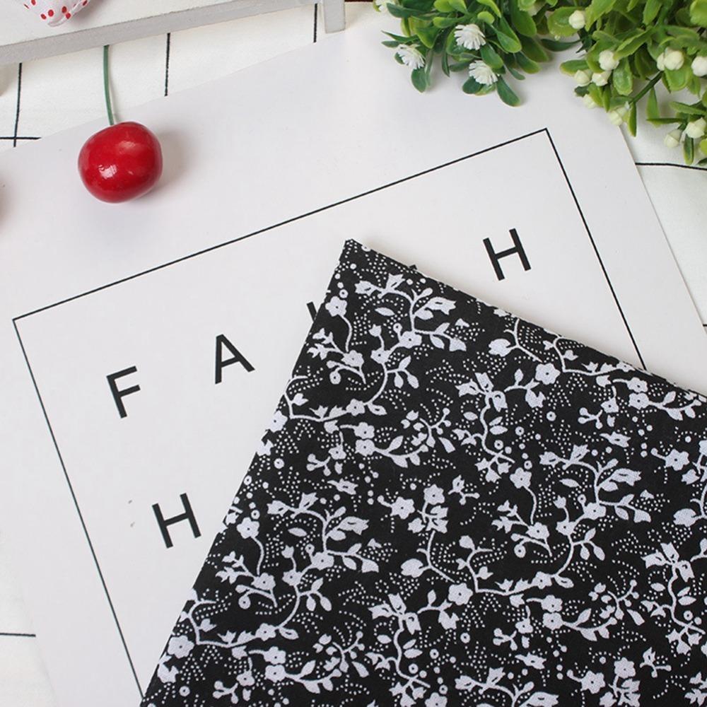 Small floral print Fabric Bundle Pure cotton material Quilting Cloth Pre-cut Fabric  Hand sewing чёрный