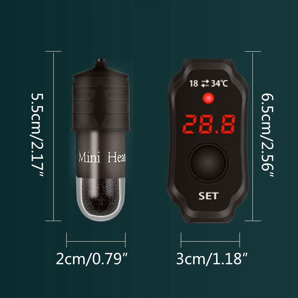 Kleiner Aquarien-Tauchheizer USB-Aufladung Sicherer Heizstab für Wasserreptilien Betta-Kampffische Kröten Molche & Schildkröten