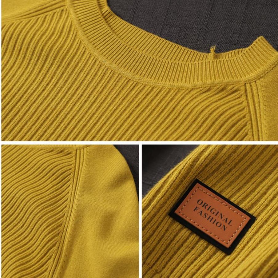Autumn and Winter Women's Loose Plus Size Sweater Round Neck Casual Pullover Knitwear Solid Color Stretch Knit Tops Jumper