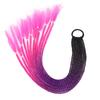Colorful Gradient Dirty Dreads Wig 12 Pieces Direct Wear Tied Braids Fake Hair For Hip Hop Asian Fiber Tail Extensions