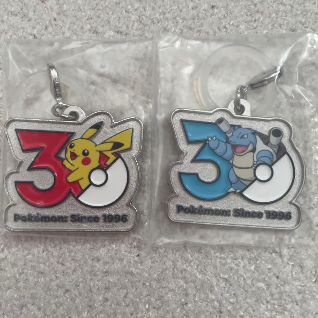 30th Anniversary Pokemon Metal Charm Mascot Set 4 Brand Unused