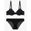 Women Mesh Removable Push Up Bra Triangle Panty Set Eagle Pattern 0825385523 0825311523