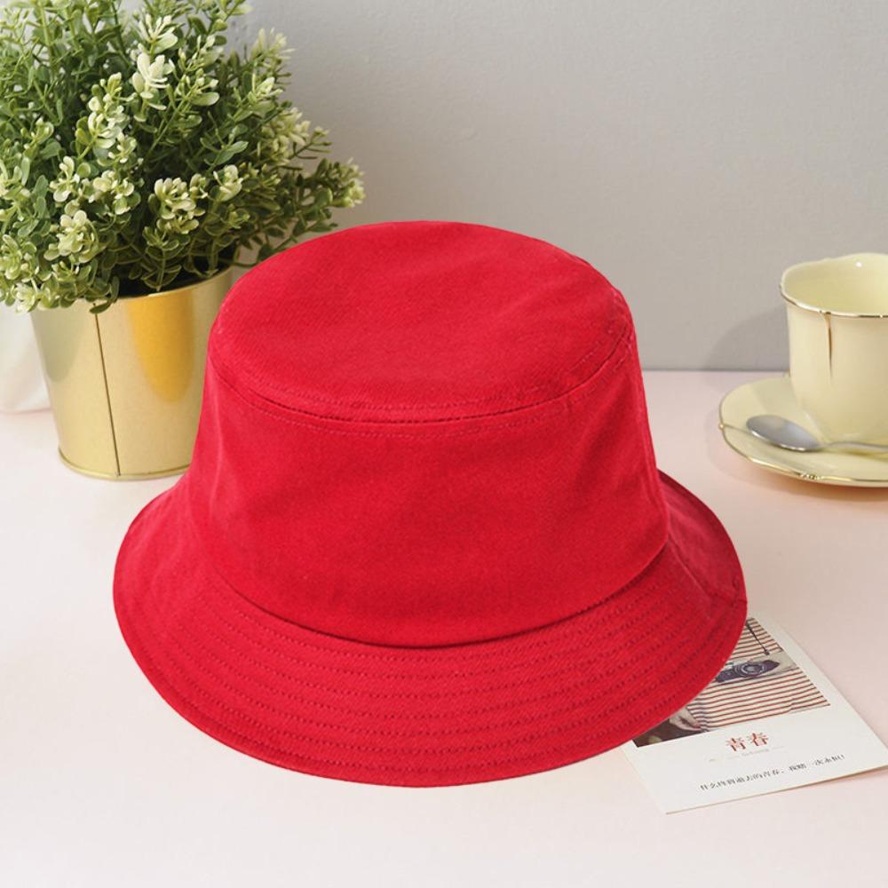 UPF 50+ Candy Color Fishmen Hat Colorful Wide Brim Sun Hat Solid Color Bucket Hat  Unisex