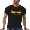 Élevé au Reggae T-shirt Distressed Couleurs Drapeau Rasta Reggae Festival Décontracté Manches Courtes