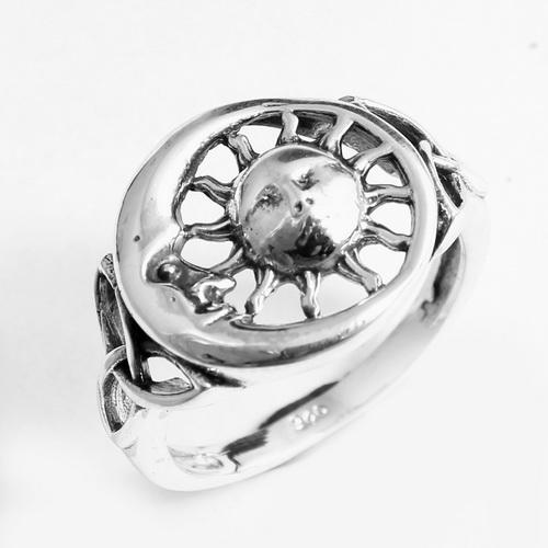 Silver Ring , Statement Jewelry, Handmade Ring, Gifts For Her, Sun & Moon Ring