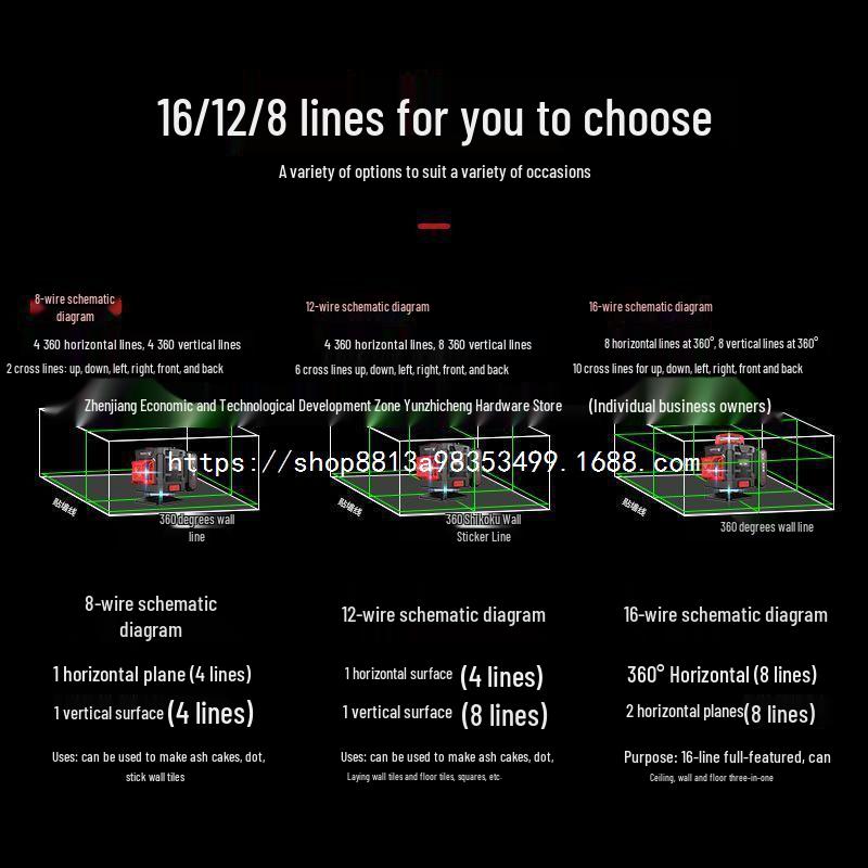 High Precision Green Laser Level: New Model Outdoor Wall and Floor Sticker