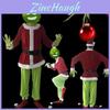 Conjunto de Fantasia Cosplay do Grinch Chamativo Para Festas de Máscaras de Halloween