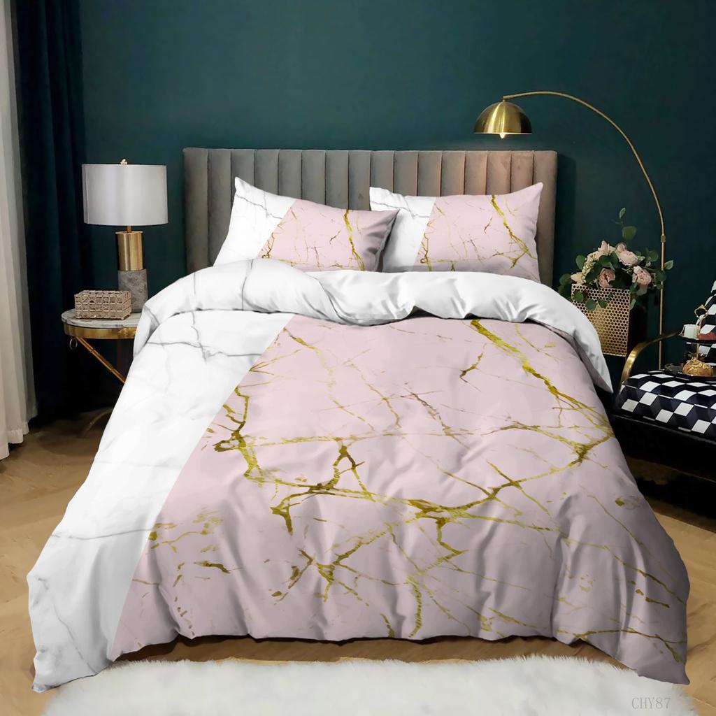 Home Textile Marble Texture Three-Piece Gradual Change Quilt Cover Digital Printing Bedding Batch