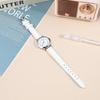 POPETPOP Women's Watch, Cute, Waterproof, Analog Quartz Movement, White, 23.5x3cm, for Work, Girls, Kids, and Students