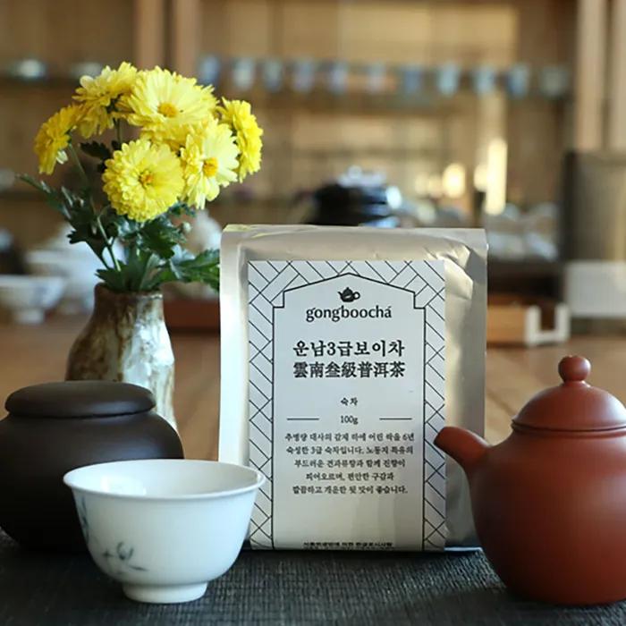 Yunnan 3rd grade Pu'er tea 100g Chinese tea aged tea