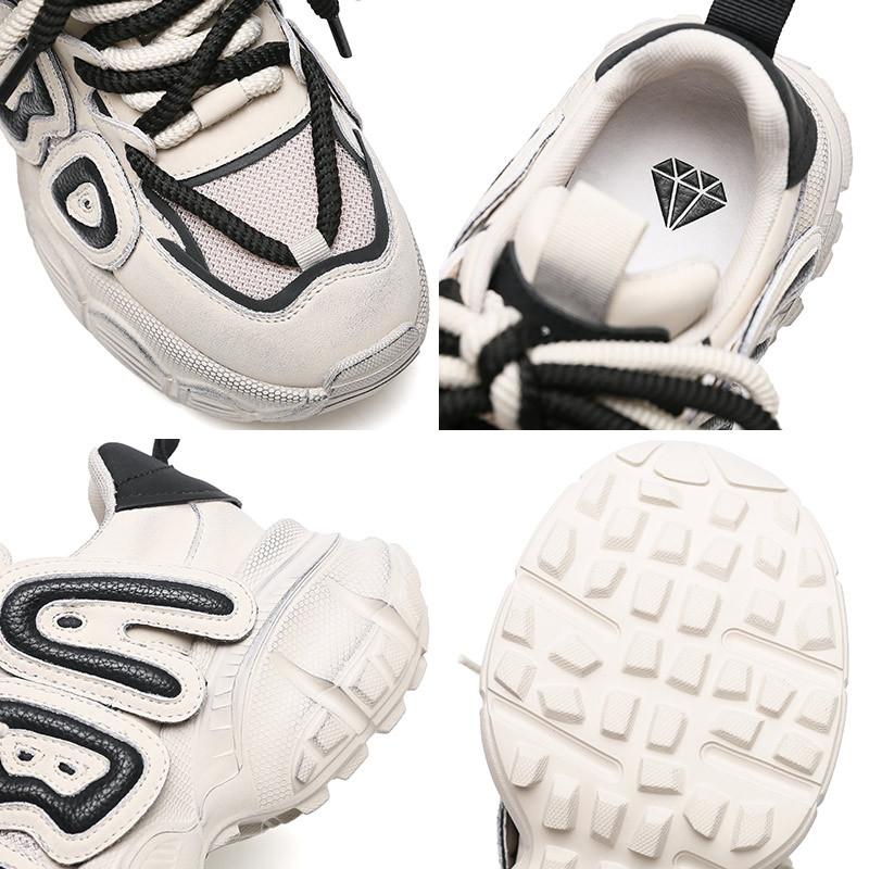 Casual women's shoes platform spring dad shoes new ins trendy breathable height increase fashion versatile retro sneakers women