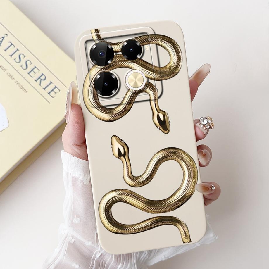 For Infinix Note 40 X6853 / Note 40 Pro 4G 5G / Note 40 Pro+ Plus Case Cover Liquid Silicone Soft TPU Cool Style Cartoon Fundas