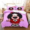 Cute Mafalda Cartoon Bedding Duvet Cover Set 3Pcs Fashion Printed Bed Set Single Double Queen King Size Pillowcase